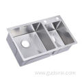 Hot-sale handmade double bowl stainless steel sink